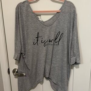 Light blouse- blouse says “it is well with my soul”